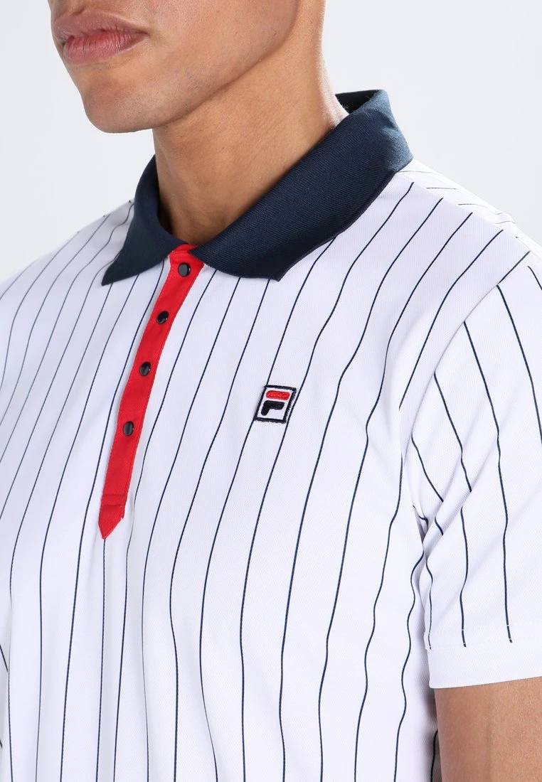 Fila STRIPES - Poloshirt - White/peacot Blue/red 6 Fila STRIPES - Poloshirt - White/peacot Blue/red – Bild 4