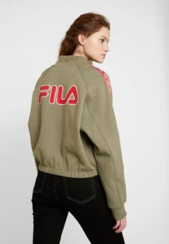 Fila URA HALF ZIP - Sweatshirt - Deep Lichen Green -Fila Verkaufe 07d9bdbd6d24477d996c198b60c83e84
