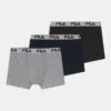 Fila JUNIOR BOY 3 PACK - Panties - Grey/black/navy -Fila Verkaufe 1207423f60464b9aab3a51624361c561