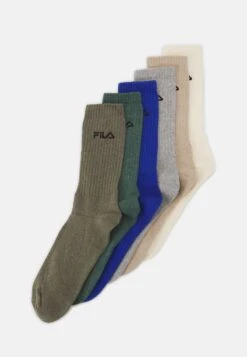 Fila CREW TENNIS 6 PACK UNISEX - Socken - Sacramento/olive/sax/ash Grey/sand Beige/ecru -Fila Verkaufe 268f2b39d8794f10b6b138a07acef924 2
