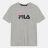 Fila SOLBERG LOGO TEE UNISEX - T-Shirt Print - Light Grey Melange -Fila Verkaufe 35161f6cc50c40de9b6962171df8449a