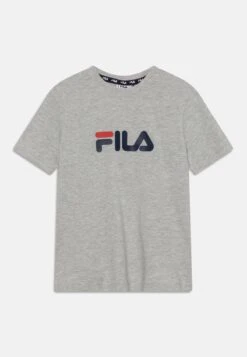 Fila SOLBERG LOGO TEE UNISEX - T-Shirt Print - Light Grey Melange