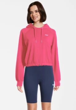 Fila BAALBERGE CROPPED - Kapuzenpullover - Carmine