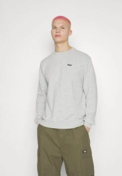 Fila BRUSTEM CREW - Sweatshirt - Light Grey Melange -Fila Verkaufe 3cb143d95a554dbb95ecd581400658e6