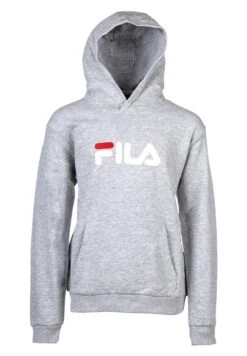 Fila SANDE CLASSIC LOGO HOODY UNISEX - Kapuzenpullover - Light Grey Melange -Fila Verkaufe 4a8727a6b6e84beba2121edd93897088