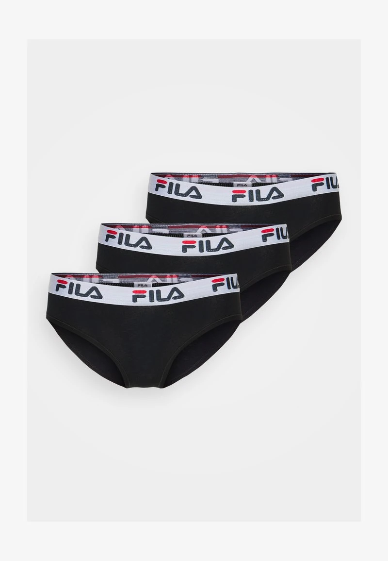 Fila WOMAN BRIEF 3 PACK - Slip - Black 3 Fila WOMAN BRIEF 3 PACK - Slip - Black