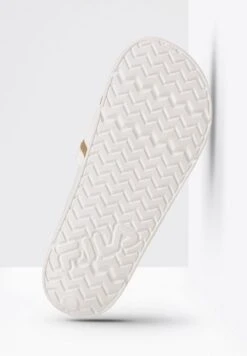 Fila MORRO BAY LOGO - Pantolette Flach - White Gold -Fila Verkaufe 672174a95e1a4db9b67981a5ff44d3fb