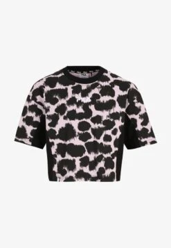Fila BAD AROLSEN CROPPED WIDE - T-Shirt Print - Black Leo Ikat Aop Black