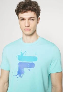 Fila NEVIO - T-Shirt Print - Blue Radiance -Fila Verkaufe 701cbbe6ebbe4f1fa71b71a90eb086c8