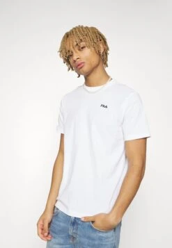 Fila BERLOZ TEE - T-Shirt Basic - Bright White -Fila Verkaufe 74aec35b6a2649a79a4eed1d7e9decea