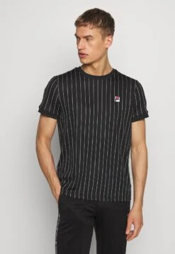 Fila STRIPES - T-Shirt Print - Black/white -Fila Verkaufe 7607ddc14b734764827d1714b8437405 1