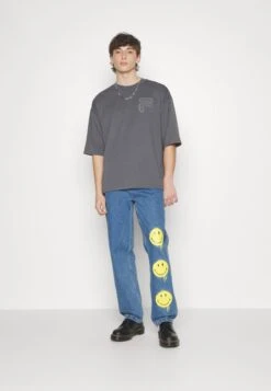 Fila CASTELLAR OVERSIZED TEE - T-Shirt Print - Iron Gate -Fila Verkaufe 812bc025ecbe4e7081139135bf23c945