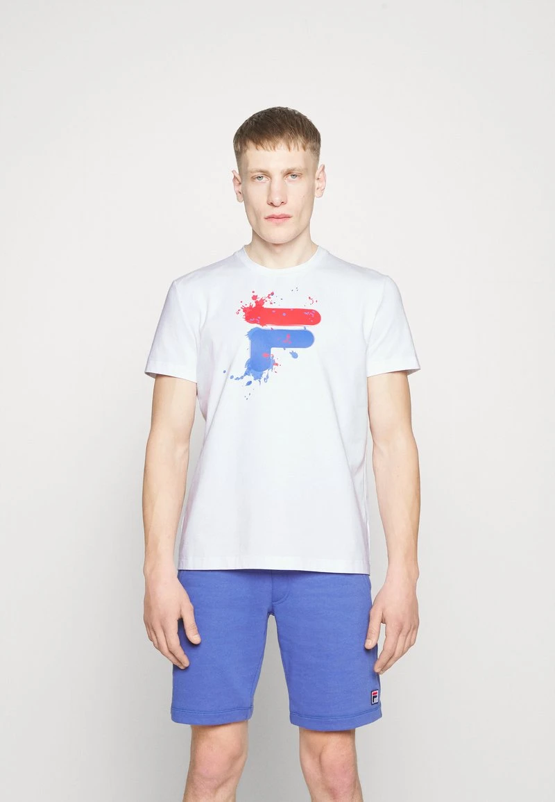 Fila NEVIO - T-Shirt Print - White/red 3 Fila NEVIO - T-Shirt Print - White/red