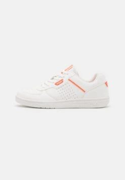 Fila C. COURT UNISEX - Sneaker Low - White/fiery Coral