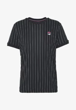 Fila STRIPES - T-Shirt Print - Black/white -Fila Verkaufe 91c5130bd1154a7eb6a1ea2a076d6b51