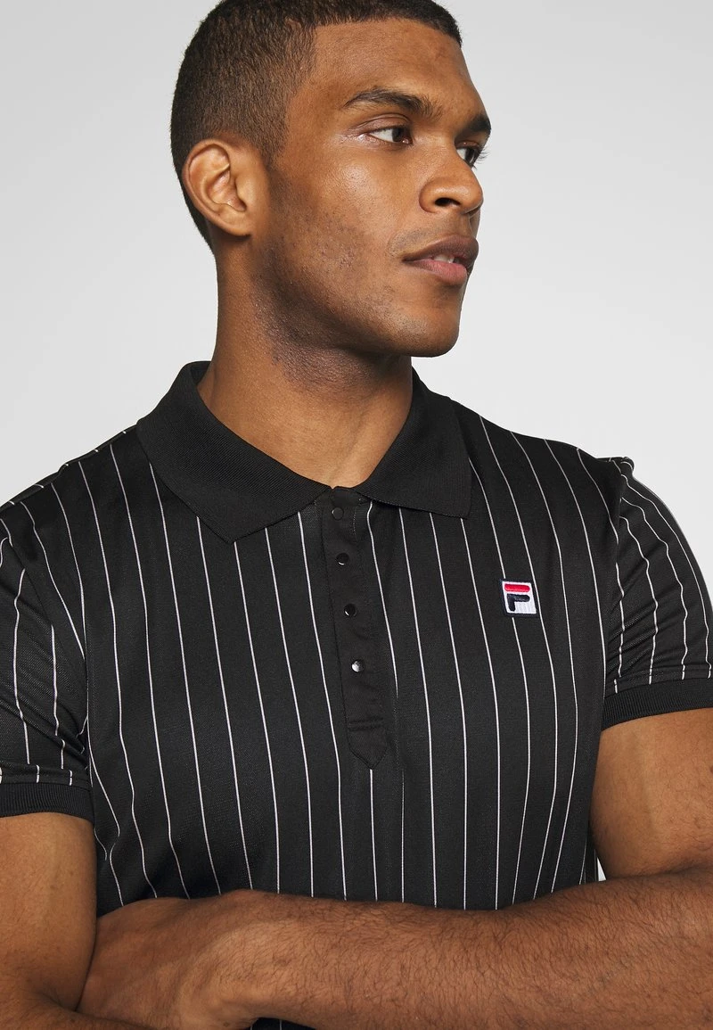 Fila STRIPES - Poloshirt - Black/white 6 Fila STRIPES - Poloshirt - Black/white – Bild 4