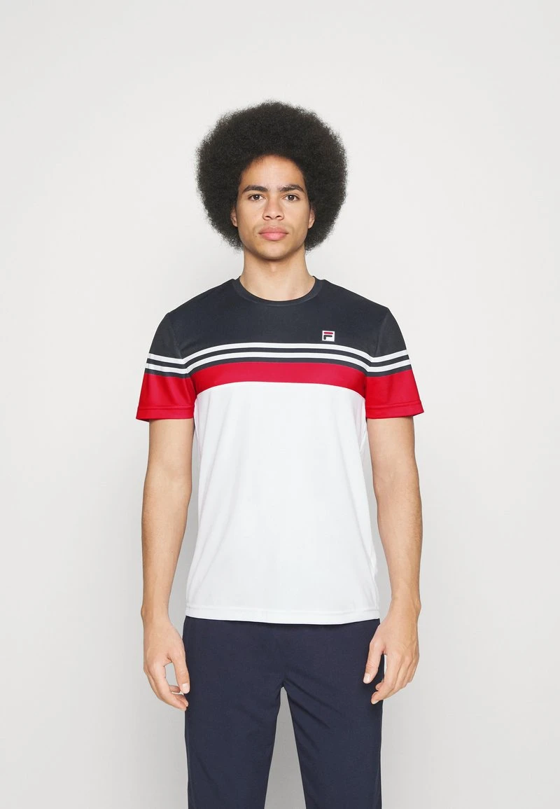 Fila MALTE - Sport T-shirt - White/red 3 Fila MALTE - Sport T-shirt - White/red
