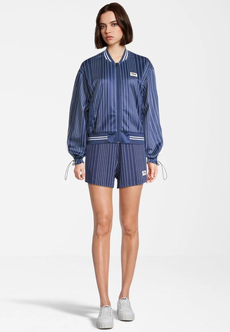 Fila TEBRA HIGH WAIST - Kurze Sporthose - Medieval Blue Antique White Irregular Striped 4 Fila TEBRA HIGH WAIST - Kurze Sporthose - Medieval Blue Antique White Irregular Striped – Bild 2