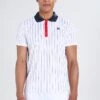 Fila STRIPES - Poloshirt - White/peacot Blue/red