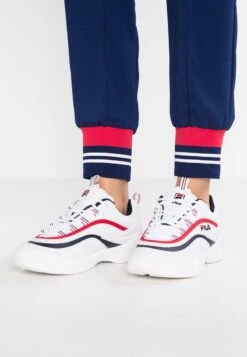 Fila RAY - Sneaker Low - White/navy/red