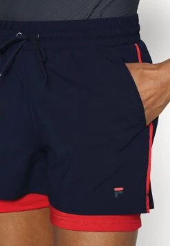 Fila SHORTS EVIE - Kurze Sporthose - Navy/red -Fila Verkaufe c9ec0489223e4e119555e66494c8b226