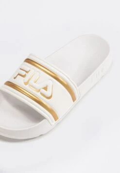 Fila MORRO BAY LOGO - Pantolette Flach - White Gold -Fila Verkaufe ddac70033e4847e088c199e6b276f463
