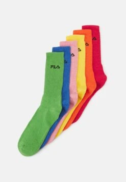 Fila CREW TENNIS 6 PACK UNISEX - Socken - Rosso/tangerine/yellow/candy/bosphorus/benetton -Fila Verkaufe f33602352b124a639042bbf5893a7be9 1