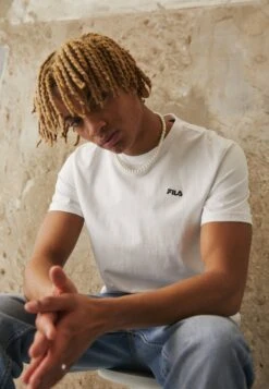 Fila BERLOZ TEE - T-Shirt Basic - Bright White