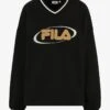 Fila HELEN LOOSE FIT V-NECK - Sweatshirt - Black